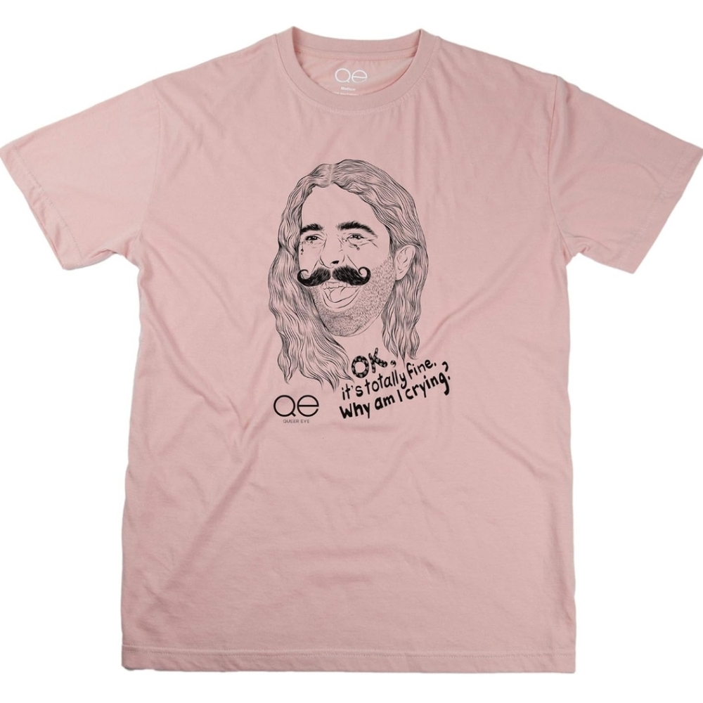 QE JVN "Ok,..Why am i crying" Pink Tee